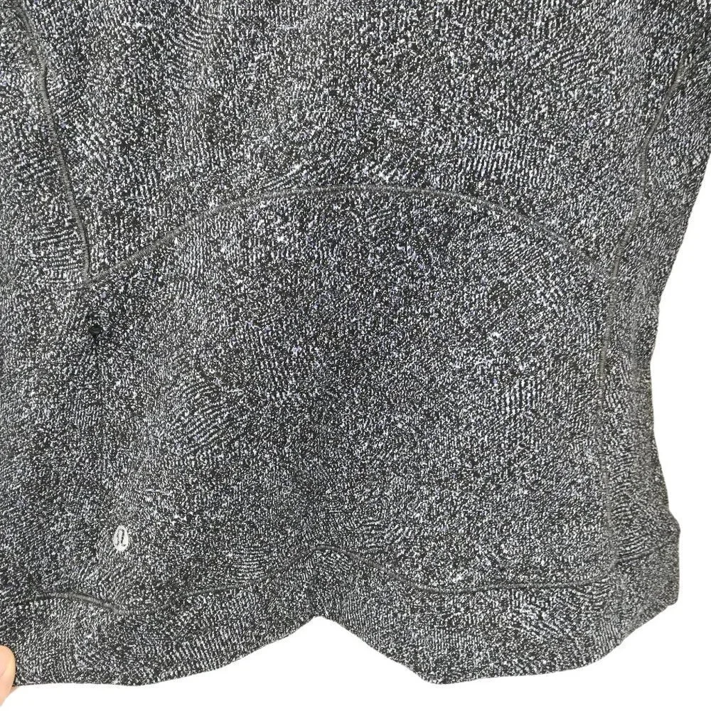 Lululemon Cypress Kiss Long Sleeve Size 10 Fusion Jacquard Black Violet Viola